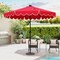 Polyester Solar LED Patio Umbrella 9.3ft with Tilt and Crank Handle